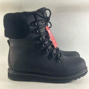 Royal Canadian Women's Cambridge Waterproof Leather Winter Boots Black Size 7.5